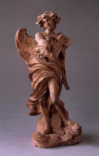 Картина "ангел с надписью i.n.r.i." художника "бернини джан лоренцо"