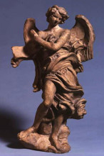 Репродукция картины "стоящий ангел со свитком" художника "бернини джан лоренцо"