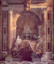 Репродукция картины "гроб папы александра vii" художника "бернини джан лоренцо"