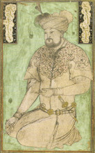 Копия картины "portrait of sultan husayn mirza bayqara at the age of about 50 years." художника "бехзад кемаледдин"