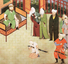 Копия картины "the elders plea with king hormuzd to forgive his son khusraw" художника "бехзад кемаледдин"