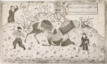 Картина "two camels fighting" художника "бехзад кемаледдин"