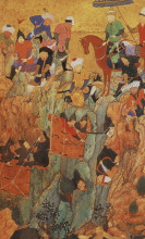 Копия картины "timur&#39;s army attacks the survivors of the town of nerges, in georgia" художника "бехзад кемаледдин"