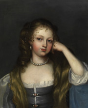 Репродукция картины "portrait der k&#246;niglichen maitresse nell gwyn. &#214;l auf leinwand. 60,5 x 50 cm." художника "бил мэри"