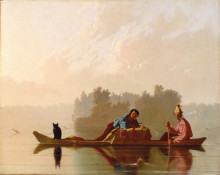 Копия картины "fur traders descending the missouri" художника "бингем джордж калеб"