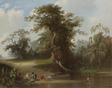 Картина "rural scene" художника "бингем джордж калеб"