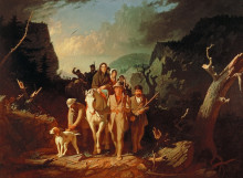 Картина "daniel boone escorting settlers through the cumberland gap" художника "бингем джордж калеб"