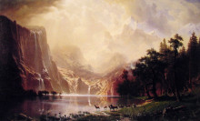 Репродукция картины "among the sierra nevada mountains, california" художника "бирштадт альберт"