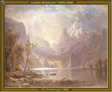 Копия картины "the tahoe&#39;s lake" художника "бирштадт альберт"