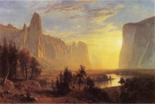 Репродукция картины "yosemite valley, yellowstone park" художника "бирштадт альберт"
