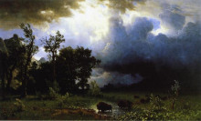 Копия картины "buffalo trail the impending storm" художника "бирштадт альберт"