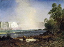 Копия картины "niagara falls" художника "бирштадт альберт"