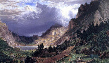 Репродукция картины "storm in the rocky mountains, mt. rosalie" художника "бирштадт альберт"