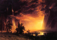 Копия картины "sunset in the yosemite valley" художника "бирштадт альберт"