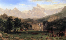 Репродукция картины "the rocky mountains, landers peak" художника "бирштадт альберт"