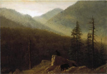 Копия картины "bears in the wilderness" художника "бирштадт альберт"