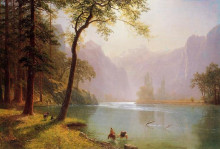Репродукция картины "kern&#39;s river valley, california" художника "бирштадт альберт"