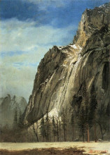 Репродукция картины "cathedral rocks, a yosemite view" художника "бирштадт альберт"
