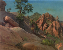 Репродукция картины "landscape study owens valley, california" художника "бирштадт альберт"