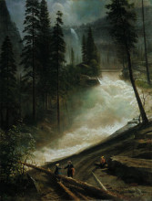 Репродукция картины "nevada falls, yosemite" художника "бирштадт альберт"