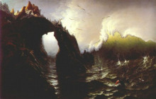 Репродукция картины "seal rocks (san francisco)" художника "бирштадт альберт"