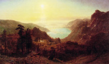 Репродукция картины "donner lake from the summit" художника "бирштадт альберт"
