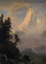 Копия картины "sunrise on the matterhorn" художника "бирштадт альберт"