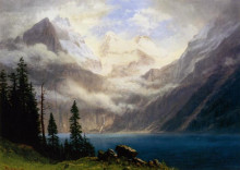 Картина "mountain scene" художника "бирштадт альберт"