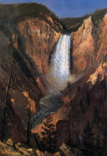 Репродукция картины "lower yellowstone falls" художника "бирштадт альберт"