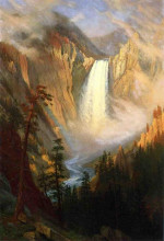 Картина "yellowstone falls" художника "бирштадт альберт"