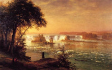 Репродукция картины "the falls of st. anthony" художника "бирштадт альберт"
