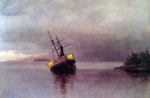 Копия картины "wreck of the &#39;ancon&#39; in loring bay, alaska" художника "бирштадт альберт"