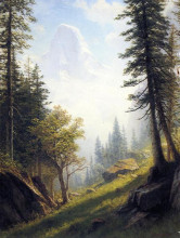 Копия картины "among the bernese alps" художника "бирштадт альберт"