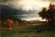 Репродукция картины "autumn landscape" художника "бирштадт альберт"