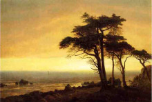 Репродукция картины "california coast" художника "бирштадт альберт"