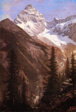 Репродукция картины "canadian rockies, asulkan glacier" художника "бирштадт альберт"