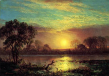 Копия картины "evening, owens lake, california" художника "бирштадт альберт"
