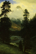 Репродукция картины "landers peak" художника "бирштадт альберт"