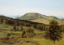 Репродукция картины "landscape. hill and dale" художника "бирштадт альберт"