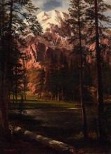 Репродукция картины "mountain lake" художника "бирштадт альберт"