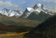 Репродукция картины "mountain landscape" художника "бирштадт альберт"