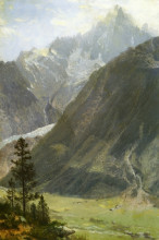 Репродукция картины "mountain landscape" художника "бирштадт альберт"