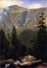 Репродукция картины "mountainous landscape" художника "бирштадт альберт"