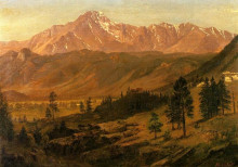Репродукция картины "pikes peak" художника "бирштадт альберт"