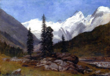 Репродукция картины "rocky mountain" художника "бирштадт альберт"