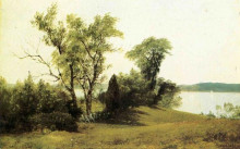 Копия картины "sailing on the hudson" художника "бирштадт альберт"