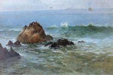 Картина "seal rocks on pacific coast, california" художника "бирштадт альберт"