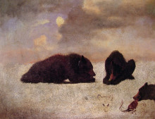 Копия картины "grizzly bears" художника "бирштадт альберт"