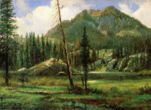 Репродукция картины "sierra nevada mountains" художника "бирштадт альберт"