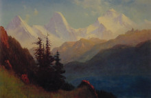 Копия картины "splendour of the grand tetons" художника "бирштадт альберт"